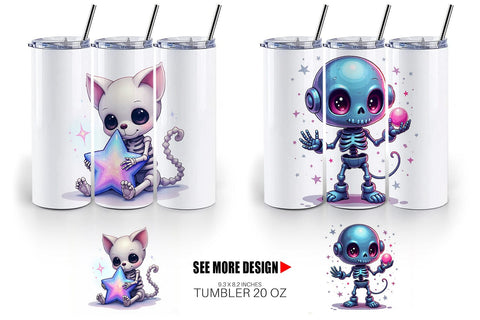 Tumbler Galaxy Skeletons Sublimation artnoy 