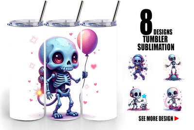 Tumbler Galaxy Skeletons Sublimation artnoy 
