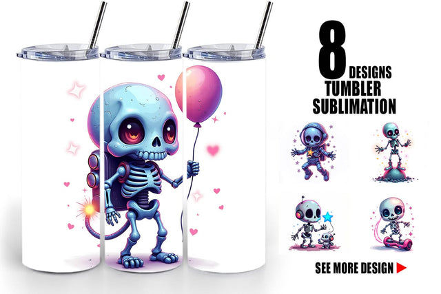 Tumbler Galaxy Skeletons Sublimation artnoy 