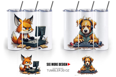Tumbler Gamer Critters Sublimation artnoy 