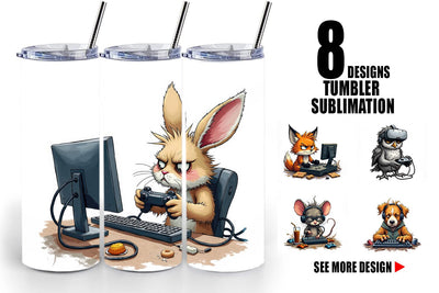 Tumbler Gamer Critters Sublimation artnoy 