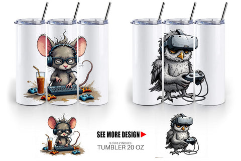 Tumbler Gamer Critters Sublimation artnoy 