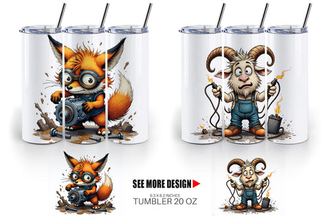 Tumbler Garage Chaos Critter Sublimation artnoy 