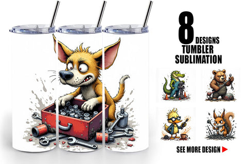 Tumbler Garage Chaos Critter Sublimation artnoy 