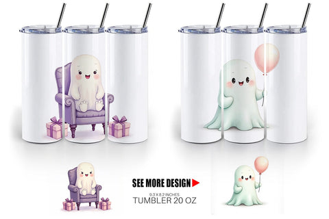 Tumbler Ghost Baby Shower Sublimation artnoy 