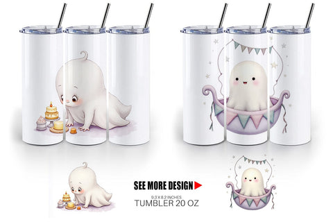 Tumbler Ghost Baby Shower Sublimation artnoy 
