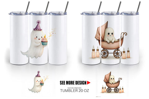 Tumbler Ghost Baby Shower Sublimation artnoy 