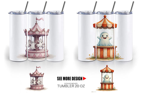 Tumbler Ghost Carnival Toys Sublimation artnoy 