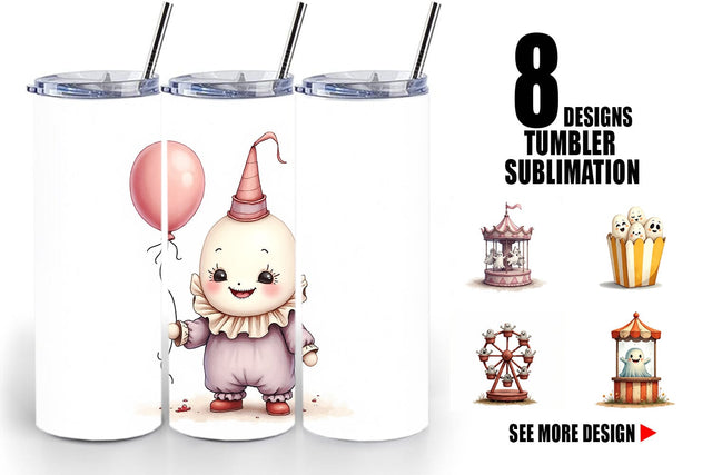 Tumbler Ghost Carnival Toys Sublimation artnoy 
