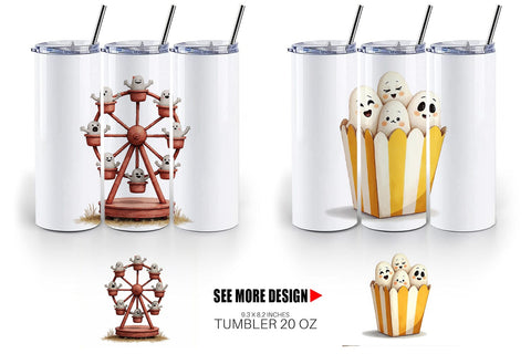 Tumbler Ghost Carnival Toys Sublimation artnoy 