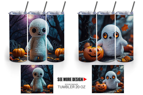 Tumbler Ghost Knitted Sublimation artnoy 