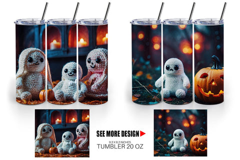 Tumbler Ghost Knitted Sublimation artnoy 