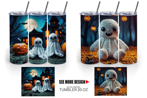Tumbler Ghost Knitted Sublimation artnoy 