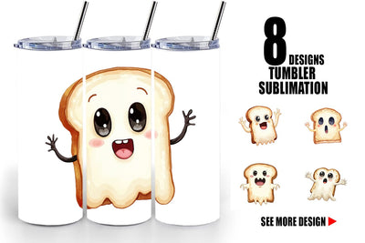 Tumbler Ghost Toast Sublimation artnoy 