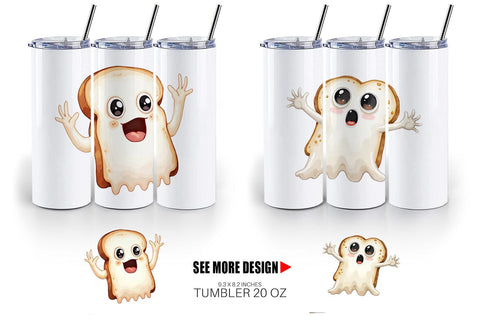 Tumbler Ghost Toast Sublimation artnoy 