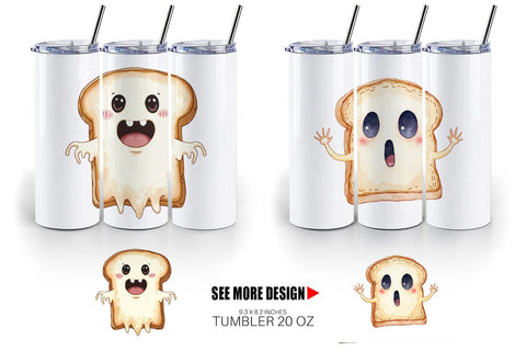 Tumbler Ghost Toast Sublimation artnoy 