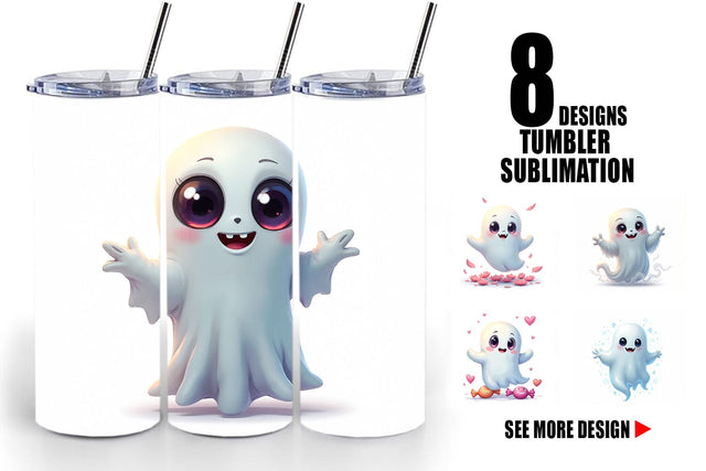 Tumbler Ghostly Twists Sublimation artnoy 
