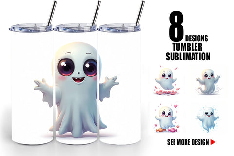 Tumbler Ghostly Twists Sublimation artnoy 