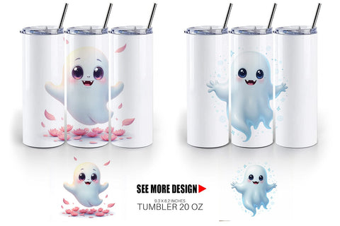 Tumbler Ghostly Twists Sublimation artnoy 