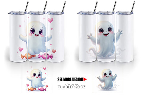 Tumbler Ghostly Twists Sublimation artnoy 