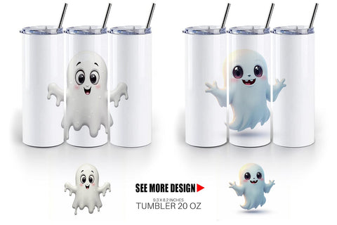 Tumbler Ghostly Twists Sublimation artnoy 