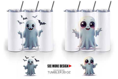 Tumbler Ghostly Twists Sublimation artnoy 