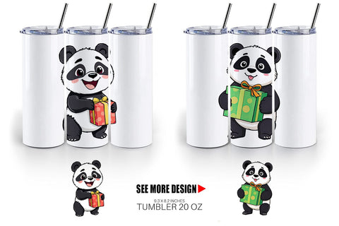 Tumbler Gift Panda Sublimation artnoy 