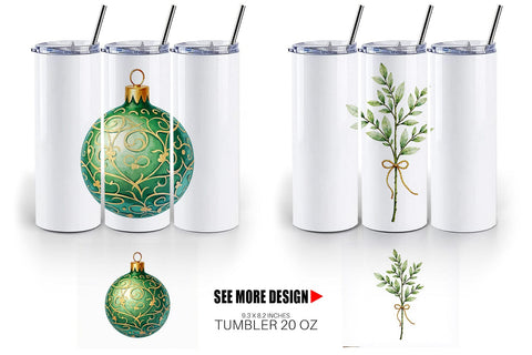 Tumbler Gilded Evergreen Sublimation artnoy 