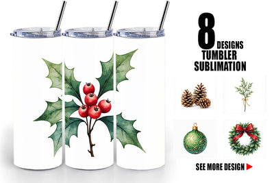 Tumbler Gilded Evergreen Sublimation artnoy 