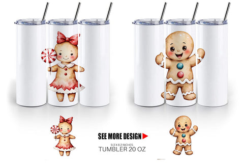 Tumbler Gingerbread Joy Sublimation artnoy 