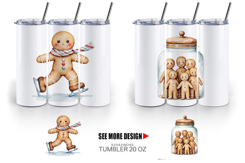 Tumbler Gingerbread Joy Sublimation artnoy 