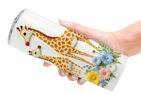 Tumbler Giraffe Embroidery Sublimation artnoy 