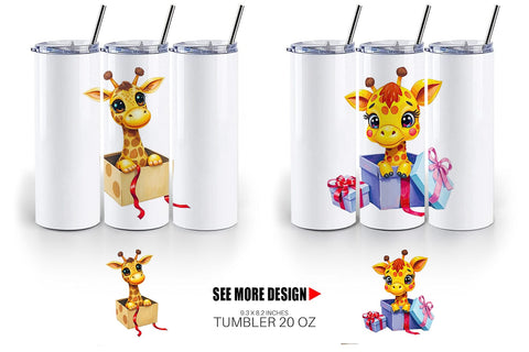 Tumbler Giraffe Gift Sublimation artnoy 