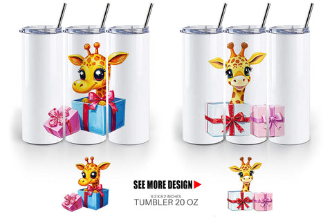 Tumbler Giraffe Gift Sublimation artnoy 
