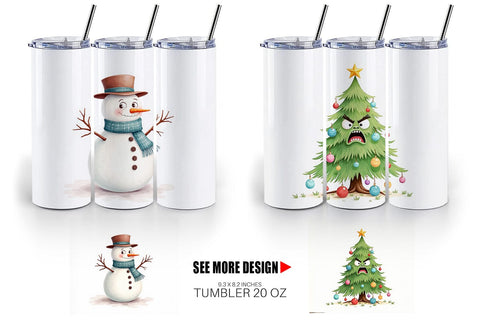 Tumbler Glaring Christmas Crew Sublimation artnoy 