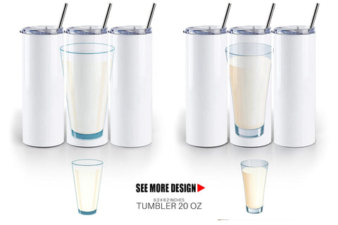 Tumbler Glass of Milk Sublimation artnoy 