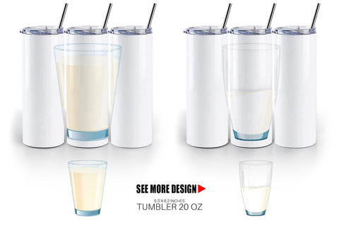 Tumbler Glass of Milk Sublimation artnoy 