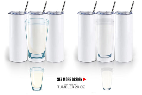 Tumbler Glass of Milk Sublimation artnoy 