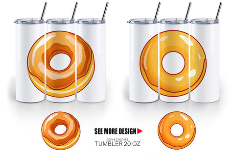 Tumbler Glazed Donut Sublimation artnoy 