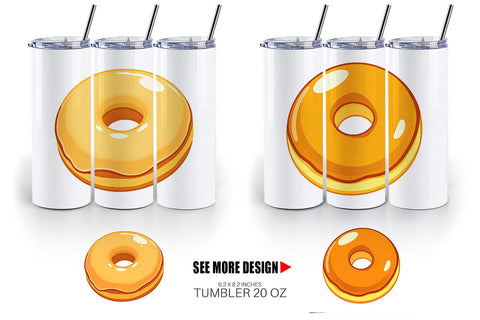 Tumbler Glazed Donut Sublimation artnoy 