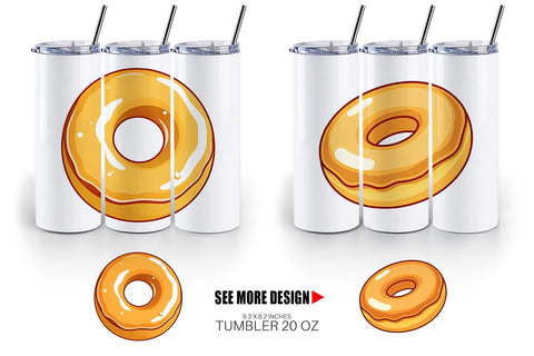 Tumbler Glazed Donut Sublimation artnoy 