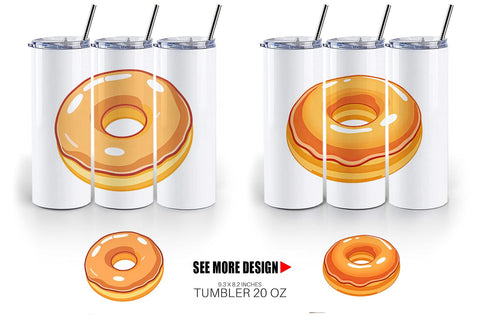 Tumbler Glazed Donut Sublimation artnoy 