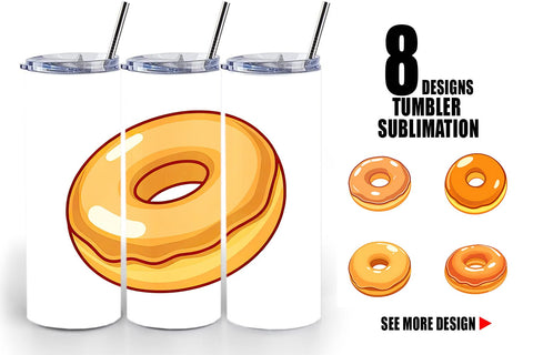 Tumbler Glazed Donut Sublimation artnoy 