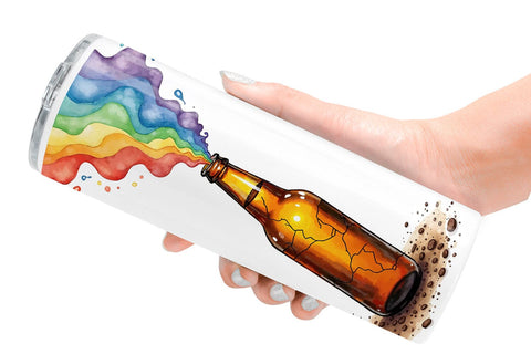 Tumbler Glitch & Gold Surreal St. Patrick's Day Lucky Charms Sublimation artnoy 