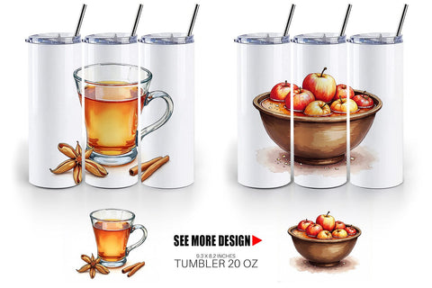 Tumbler Global Winter Warmers Watercolor Sublimation artnoy 