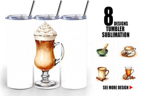 Tumbler Global Winter Warmers Watercolor Sublimation artnoy 