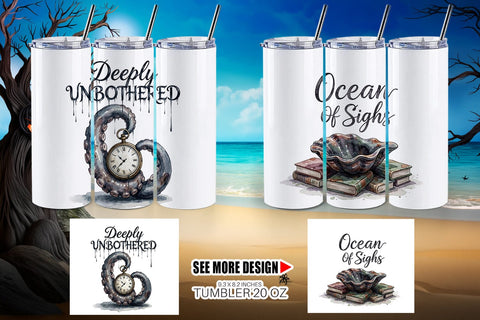 Tumbler Gloomy Siren Goth Summer Quote Sublimation artnoy 