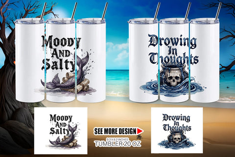Tumbler Gloomy Siren Goth Summer Quote Sublimation artnoy 