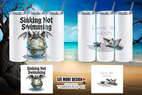 Tumbler Gloomy Siren Goth Summer Quote Sublimation artnoy 