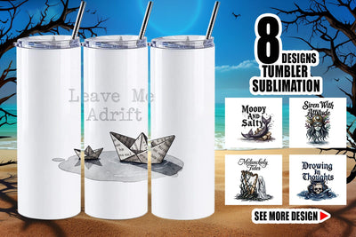 Tumbler Gloomy Siren Goth Summer Quote Sublimation artnoy 